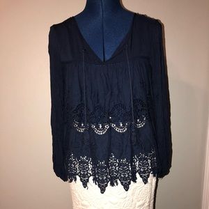 Navy blue blouse